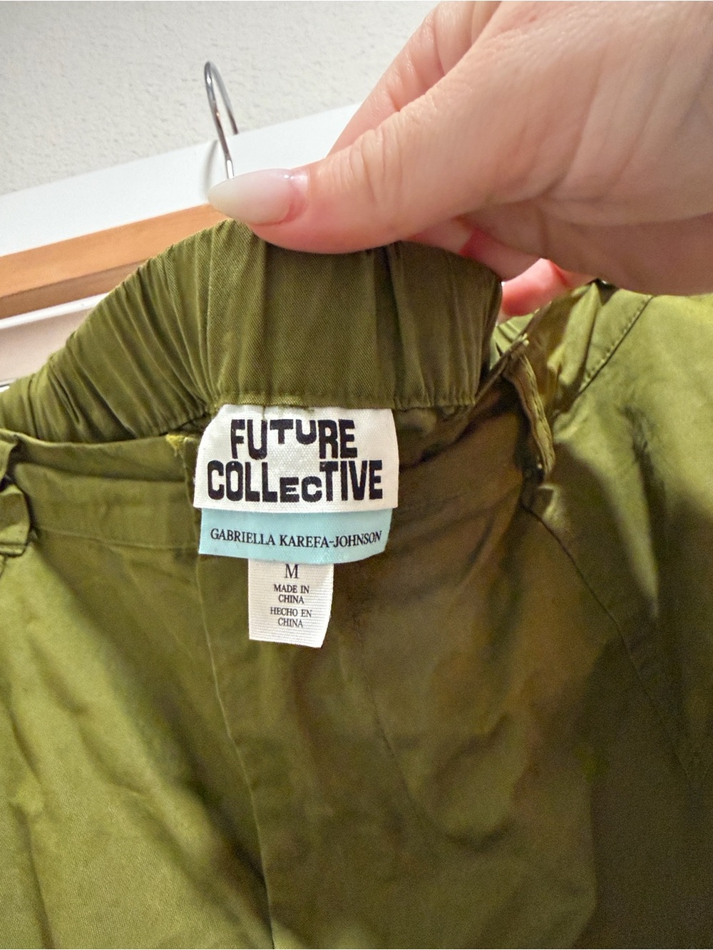 Future Collective Olive Green Cargo Balloon Pants Medium - Picture 3 of 3